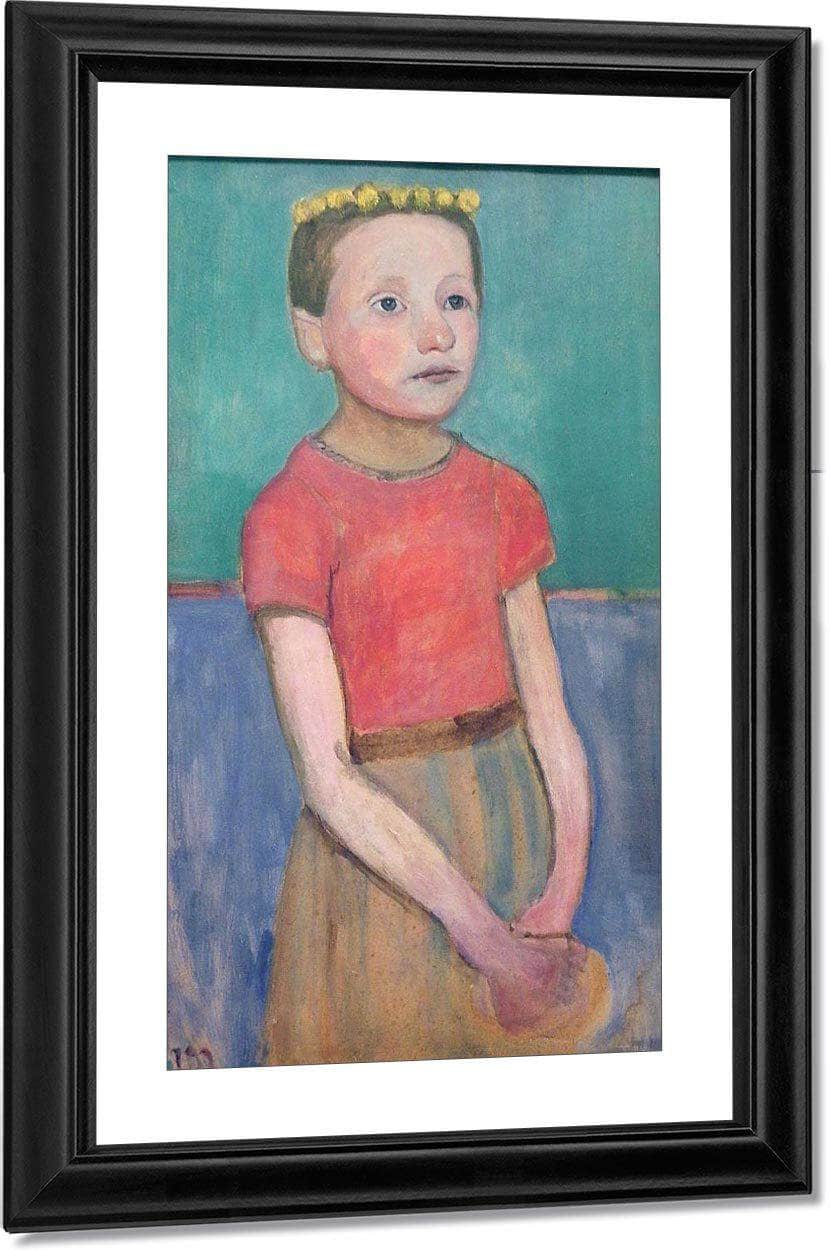 Portrait Of A 12 Year Old Italian Girl By Paula Modersohn Becker Fine Art Print