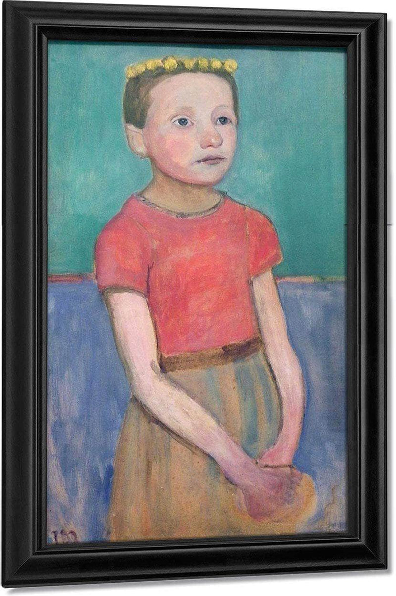 Portrait Of A 12 Year Old Italian Girl By Paula Modersohn Becker Fine Art Print