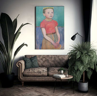 Portrait Of A 12 Year Old Italian Girl By Paula Modersohn Becker Fine Art Print