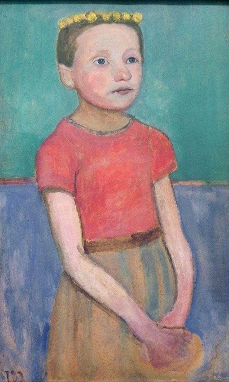 Portrait Of A 12 Year Old Italian Girl By Paula Modersohn Becker Fine Art Print