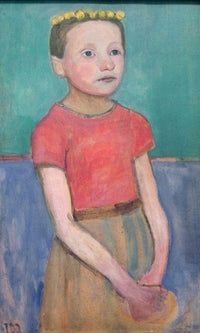 Portrait Of A 12 Year Old Italian Girl By Paula Modersohn Becker Fine Art Print