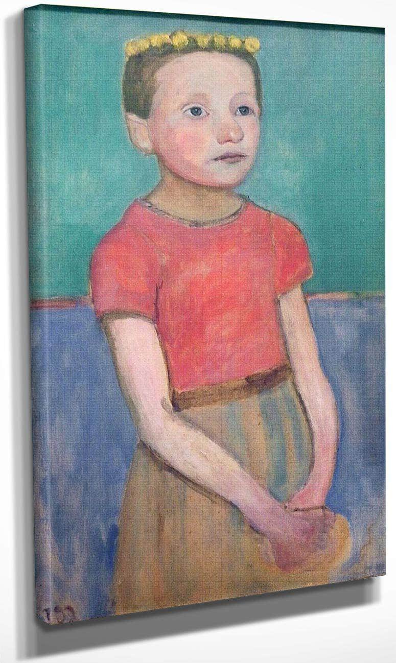 Portrait Of A 12 Year Old Italian Girl By Paula Modersohn Becker Fine Art Print
