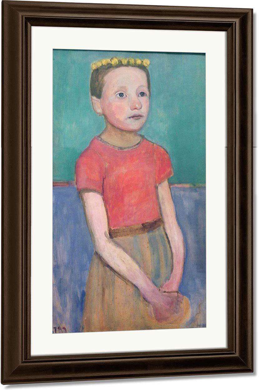 Portrait Of A 12 Year Old Italian Girl By Paula Modersohn Becker Fine Art Print
