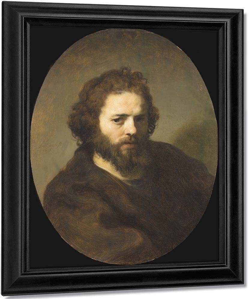 Portrait Of A Bearded Man By Rembrandt Fine Art Print