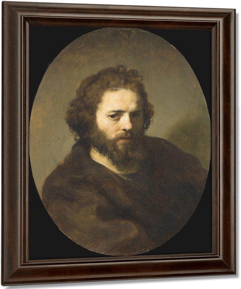 Portrait Of A Bearded Man By Rembrandt Fine Art Print