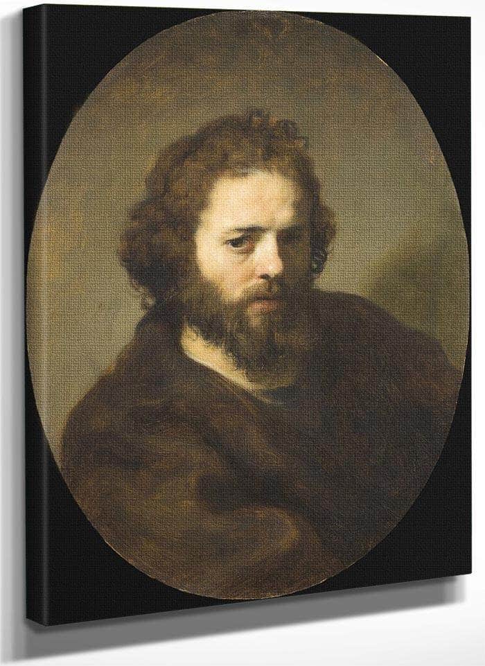 Portrait Of A Bearded Man By Rembrandt Fine Art Print