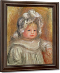 Portrait Of A Child By Pierre Auguste Renoir Fine Art Print