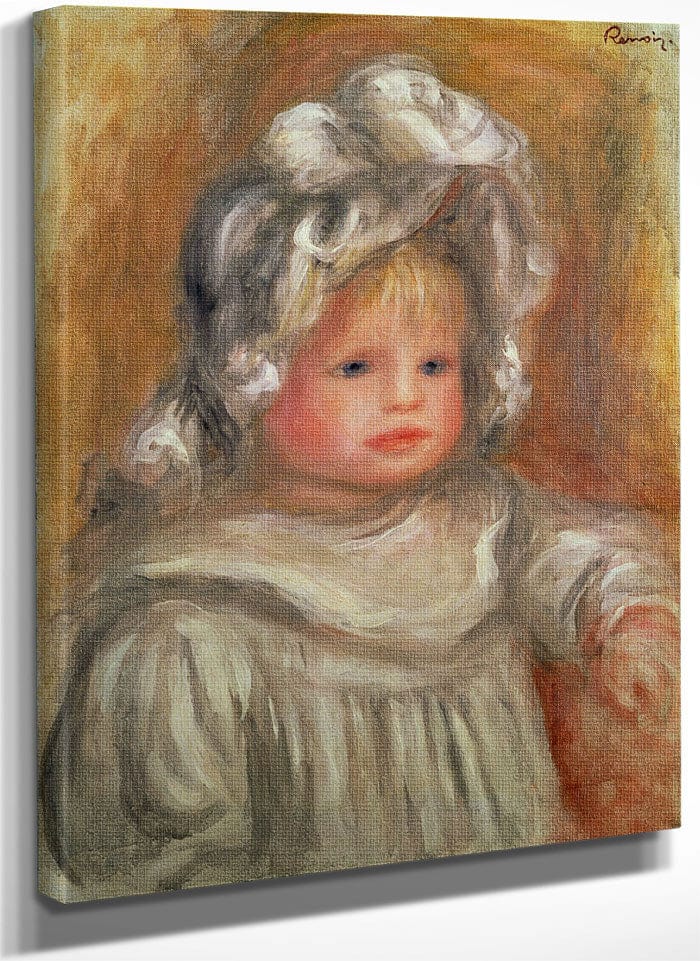 Portrait Of A Child By Pierre Auguste Renoir Fine Art Print