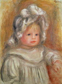 Portrait Of A Child By Pierre Auguste Renoir Fine Art Print