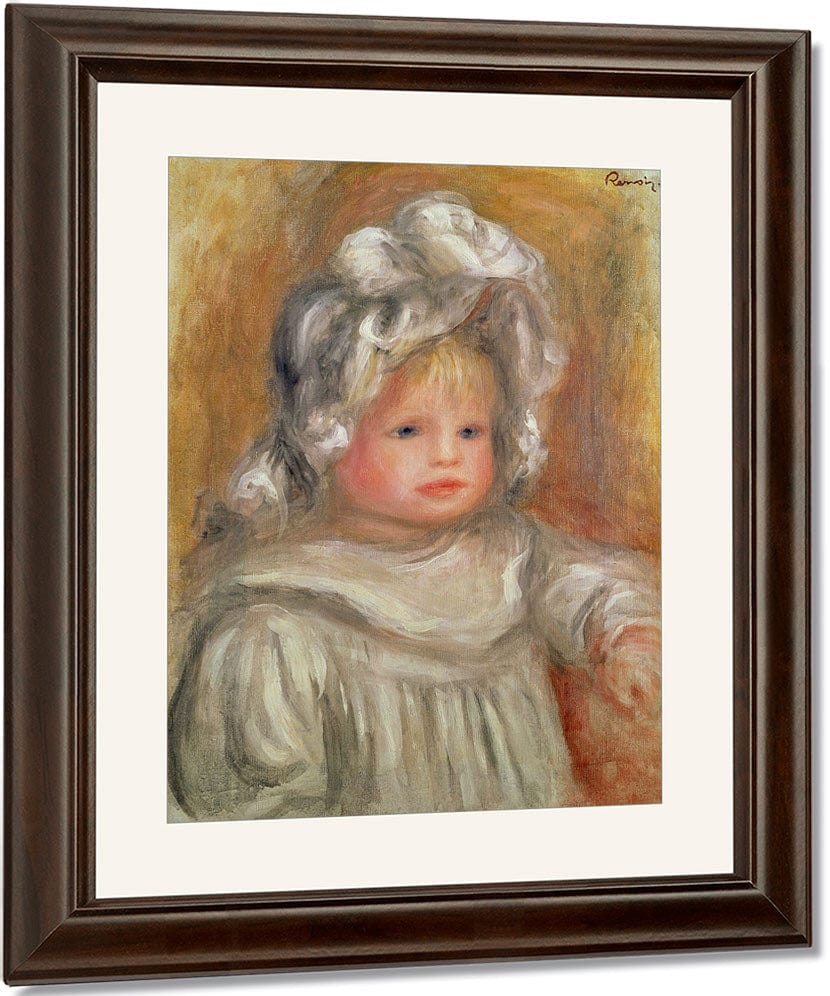 Portrait Of A Child By Pierre Auguste Renoir Fine Art Print