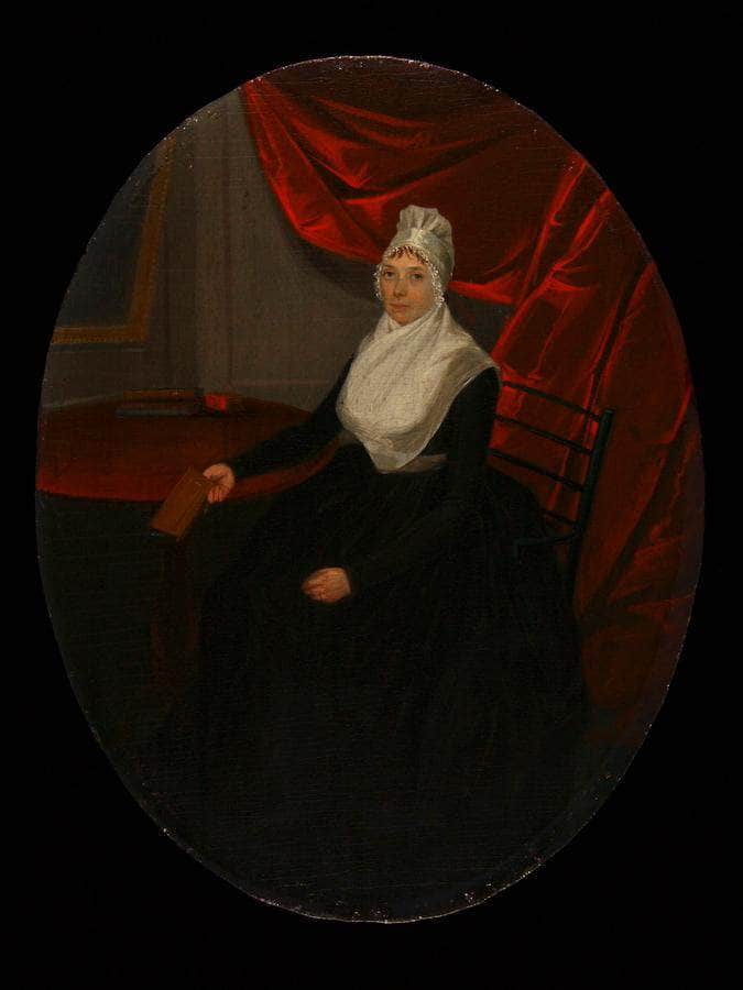 Portrait Of A Connecticut Clockmakers Wife By Ralph Earl Fine Art Print