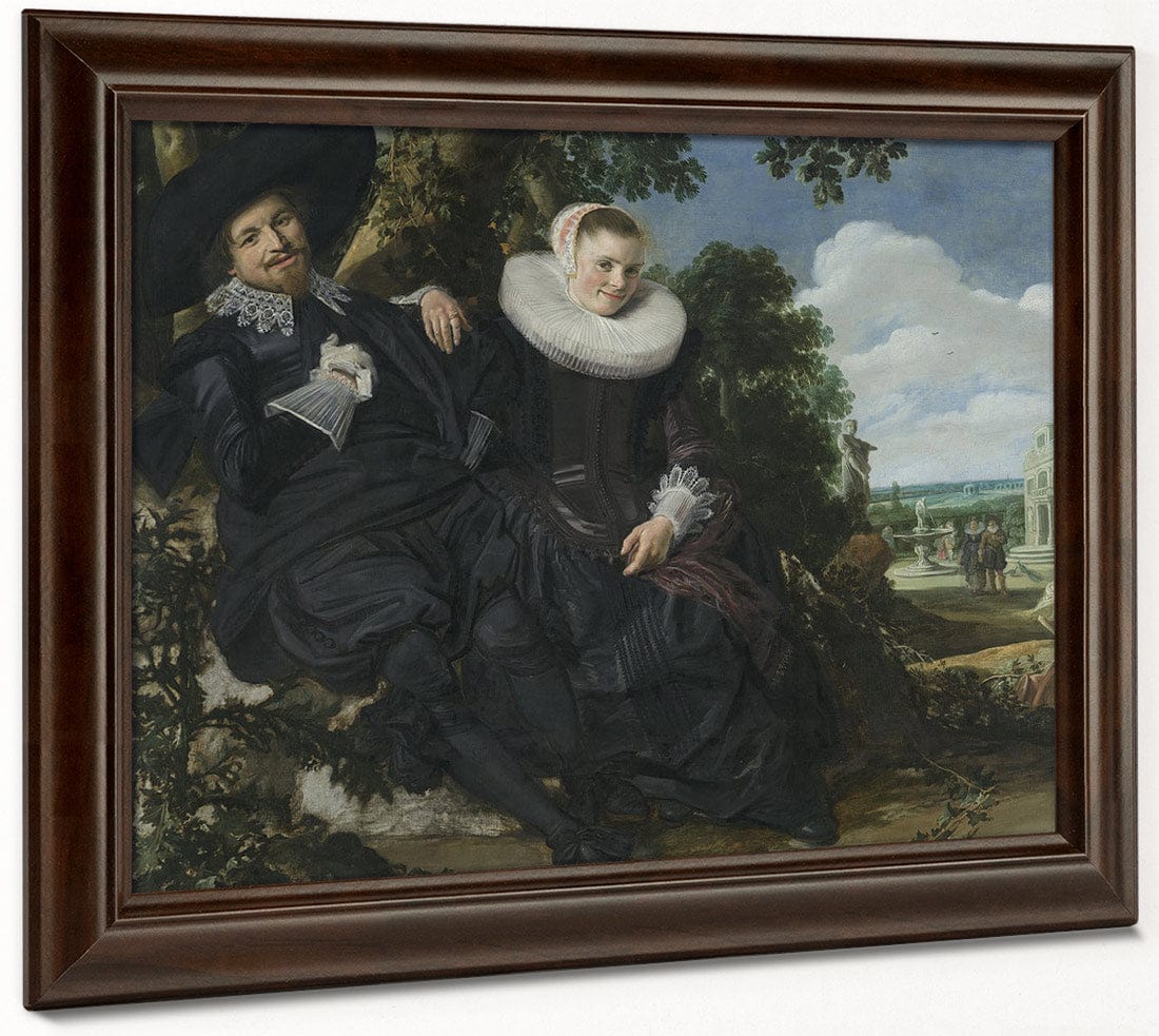 Portrait Of A Couple In A Landscape Probably Isaac Abrahamsz Massa (1586 1643) And Beatrix Van Der Laen (1592 1639) By Frans Hals Fine Art Print