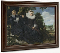 Portrait Of A Couple In A Landscape Probably Isaac Abrahamsz Massa (1586 1643) And Beatrix Van Der Laen (1592 1639) By Frans Hals Fine Art Print