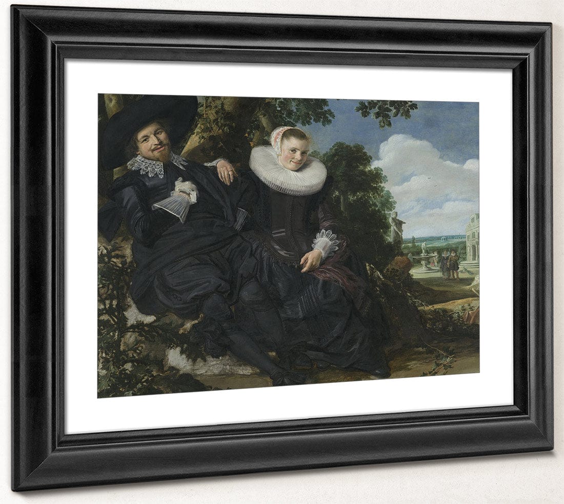 Portrait Of A Couple In A Landscape Probably Isaac Abrahamsz Massa (1586 1643) And Beatrix Van Der Laen (1592 1639) By Frans Hals Fine Art Print
