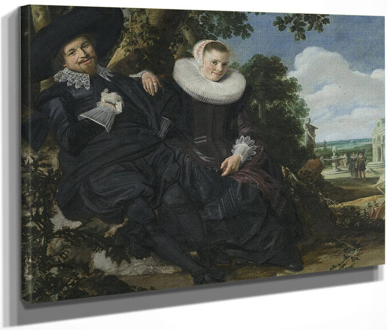 Portrait Of A Couple In A Landscape Probably Isaac Abrahamsz Massa (1586 1643) And Beatrix Van Der Laen (1592 1639) By Frans Hals Fine Art Print