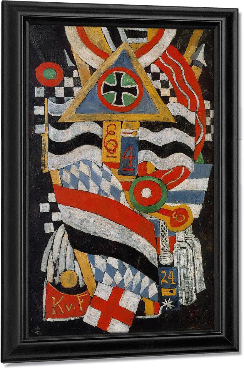 Portrait Of A German Officer By Marsden Hartley Fine Art Print