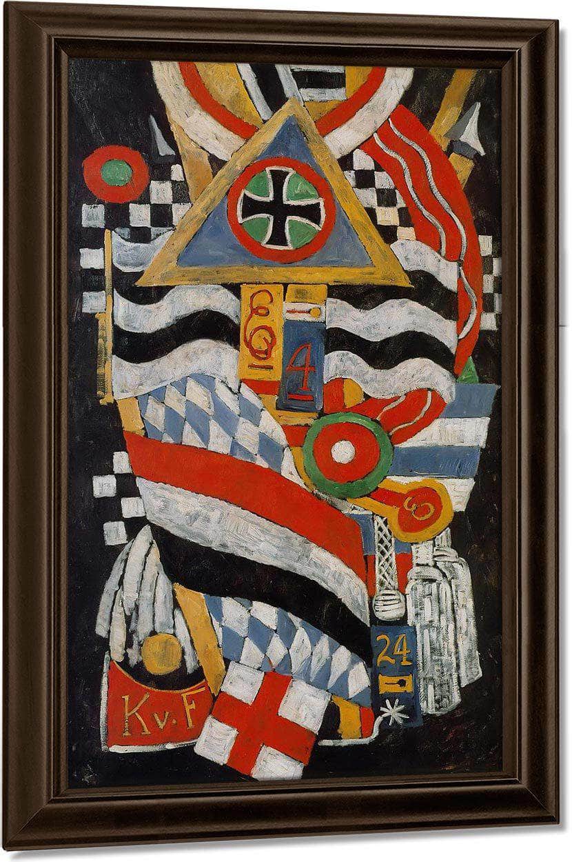 Portrait Of A German Officer By Marsden Hartley Fine Art Print