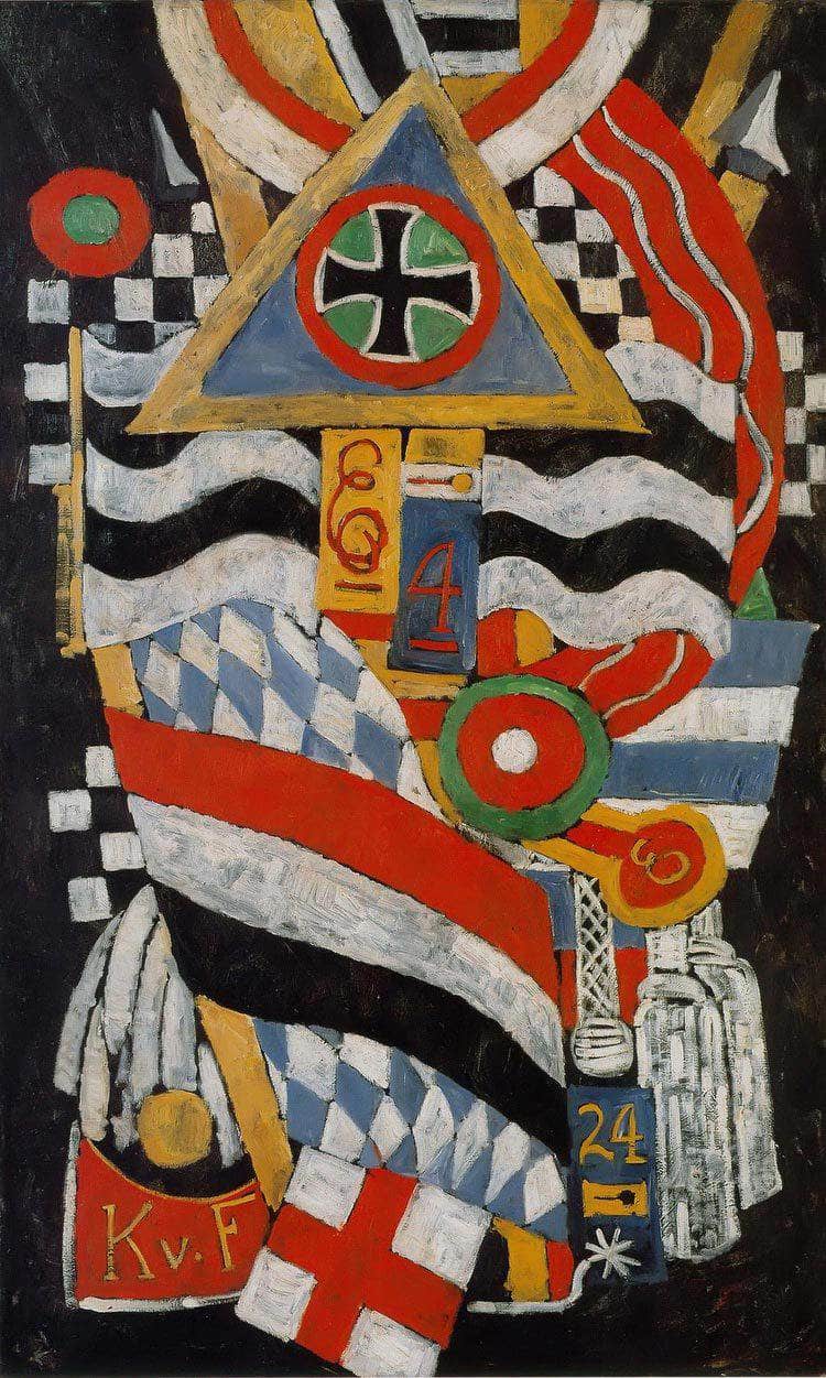 Portrait Of A German Officer By Marsden Hartley Fine Art Print