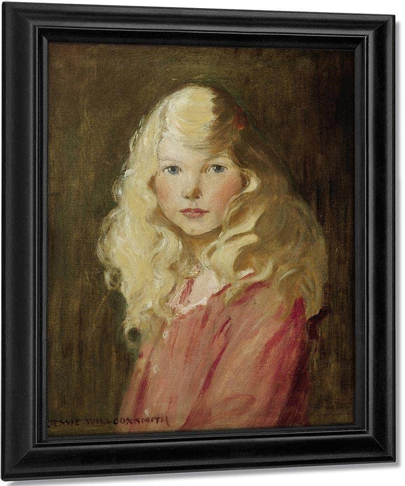 Portrait Of A Girl By Jessie Willcox Smith Fine Art Print