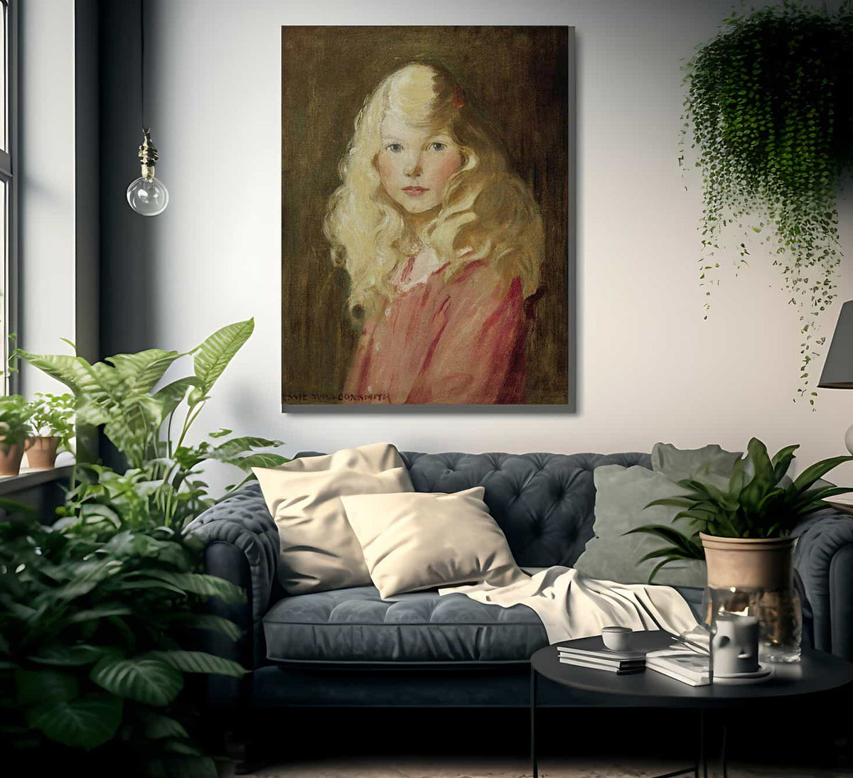 Portrait Of A Girl By Jessie Willcox Smith Fine Art Print