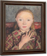 Portrait Of A Girl By Paula Modersohn Becker Fine Art Print