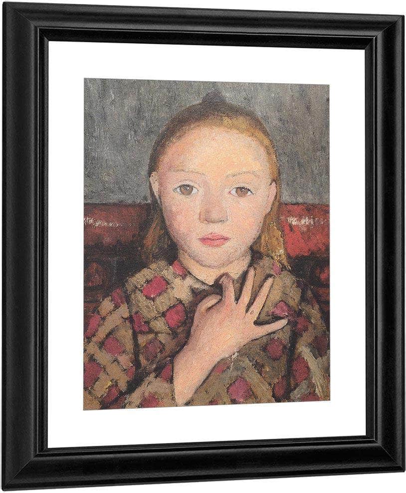 Portrait Of A Girl By Paula Modersohn Becker Fine Art Print
