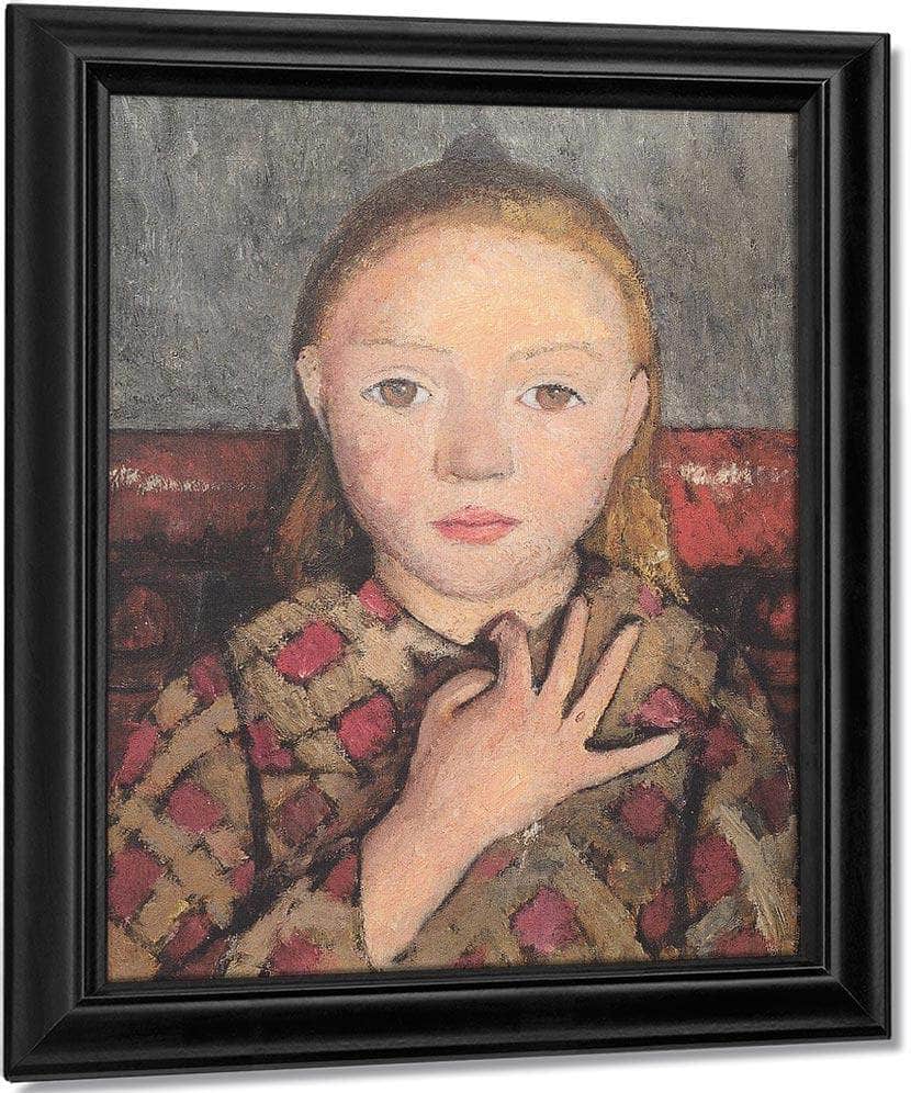 Portrait Of A Girl By Paula Modersohn Becker Fine Art Print