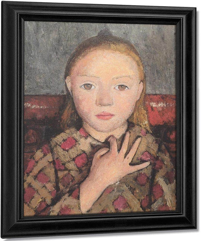 Portrait Of A Girl By Paula Modersohn Becker Fine Art Print
