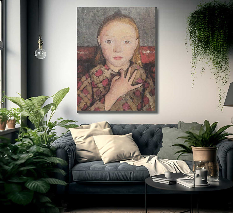 Portrait Of A Girl By Paula Modersohn Becker Fine Art Print