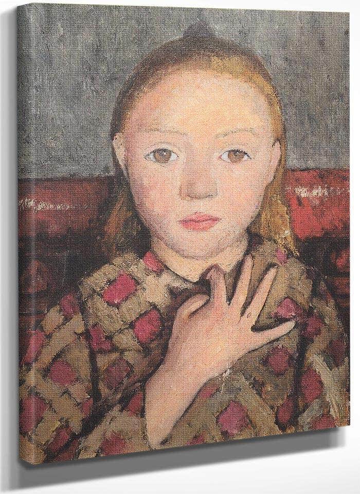 Portrait Of A Girl By Paula Modersohn Becker Fine Art Print