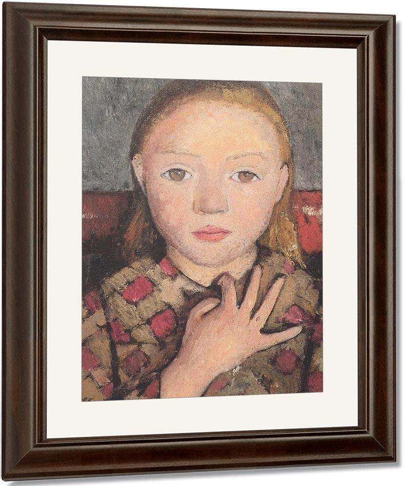 Portrait Of A Girl By Paula Modersohn Becker Fine Art Print