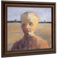 Portrait Of A Girl In A Landscape By Paula Modersohn Becker Fine Art Print