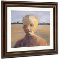 Portrait Of A Girl In A Landscape By Paula Modersohn Becker Fine Art Print