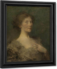 Portrait Of A Lady By Thomas Wilmer Dewing Fine Art Print