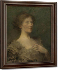 Portrait Of A Lady By Thomas Wilmer Dewing Fine Art Print