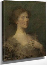 Portrait Of A Lady By Thomas Wilmer Dewing Fine Art Print