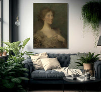 Portrait Of A Lady By Thomas Wilmer Dewing Fine Art Print