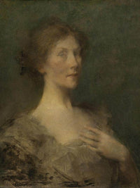 Portrait Of A Lady By Thomas Wilmer Dewing Fine Art Print