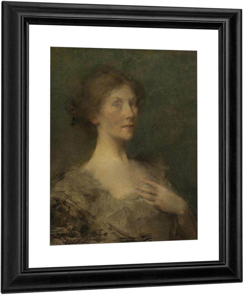 Portrait Of A Lady By Thomas Wilmer Dewing Fine Art Print