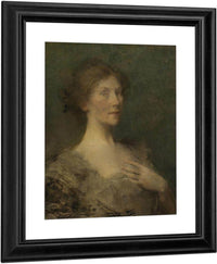 Portrait Of A Lady By Thomas Wilmer Dewing Fine Art Print