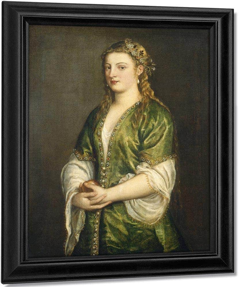 Portrait Of A Lady By Titian Fine Art Print
