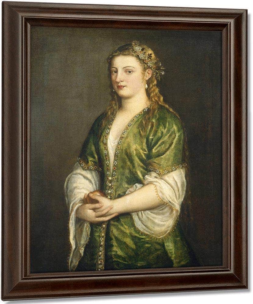 Portrait Of A Lady By Titian Fine Art Print