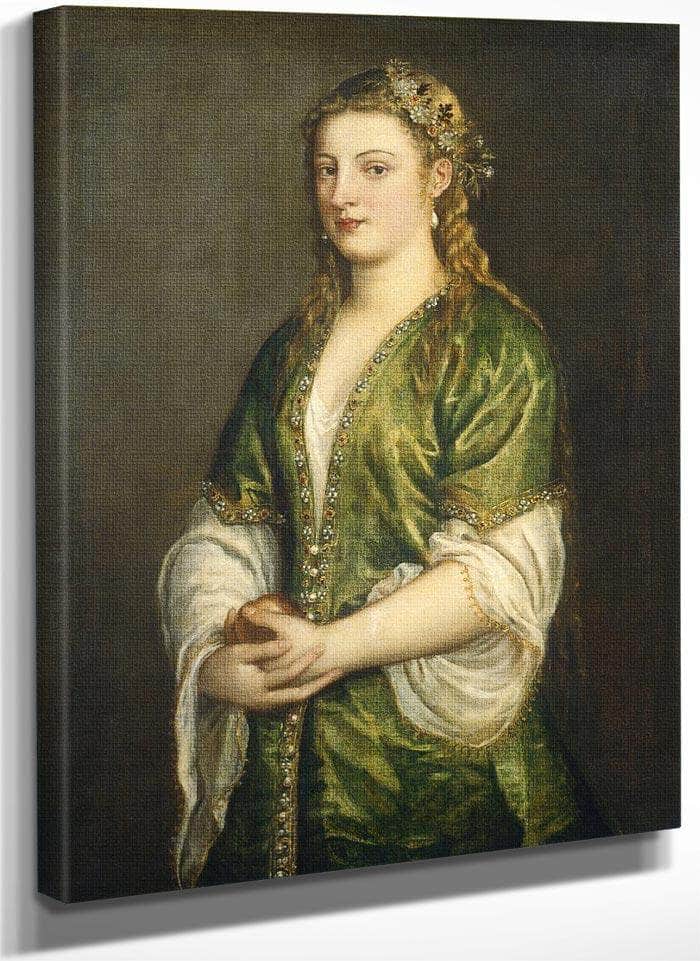 Portrait Of A Lady By Titian Fine Art Print