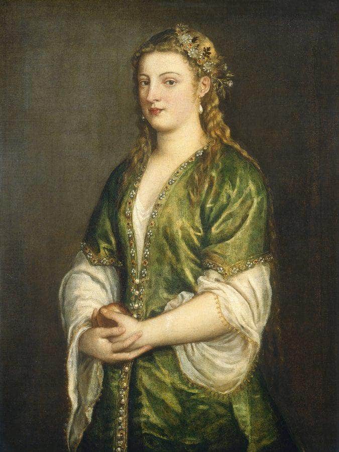 Portrait Of A Lady By Titian Fine Art Print