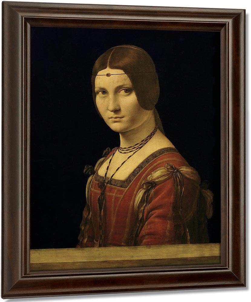 Portrait Of A Lady From The Court Of Milan By Leonardo Da Vinci Fine Art Print