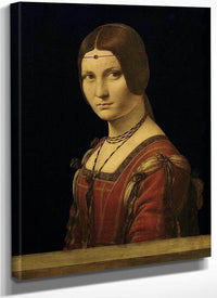 Portrait Of A Lady From The Court Of Milan By Leonardo Da Vinci Fine Art Print