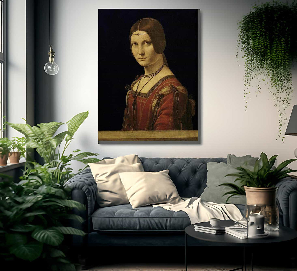 Portrait Of A Lady From The Court Of Milan By Leonardo Da Vinci Fine Art Print