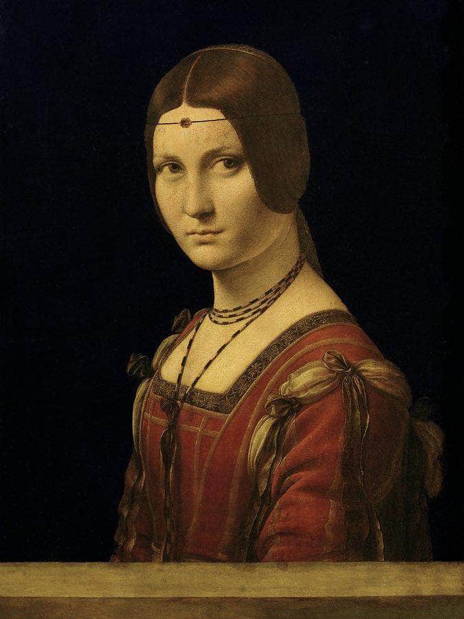 Portrait Of A Lady From The Court Of Milan By Leonardo Da Vinci Fine Art Print
