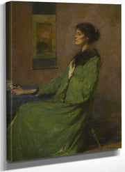 Portrait Of A Lady Holding A Rose By Thomas Wilmer Dewing Fine Art Print