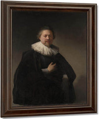 Portrait Of A Man Probably A Member Of The Van Beresteyn Family By Rembrandt Fine Art Print